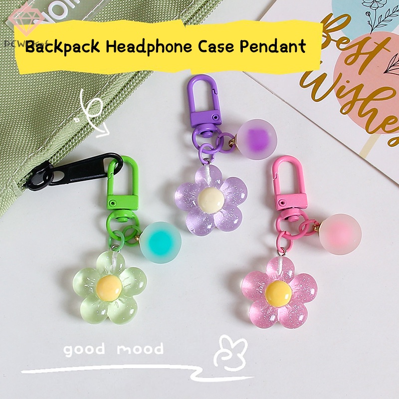 Phụ Kiện Móc Khóa / Túi Xách / Tai Nghe Hình Hoa Màu Ngọt Ngào Thời Trang Mới