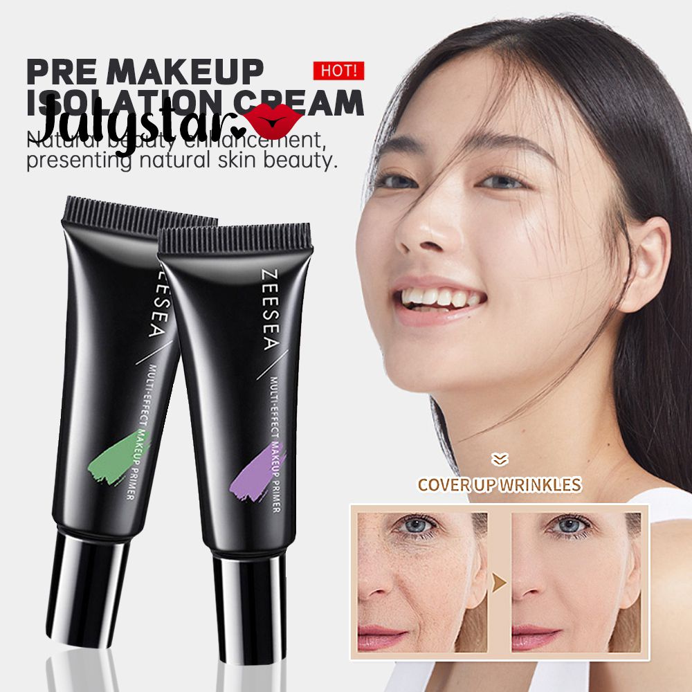 Kem lót trang điểm Zeesea Kem lót trang điểm làm trắng dưỡng ẩm Kem che khuyết điểm làm sáng da kiểm soát dầu nâng tone 3 màu 10g ღ Pink Girl Bling Makeup Look