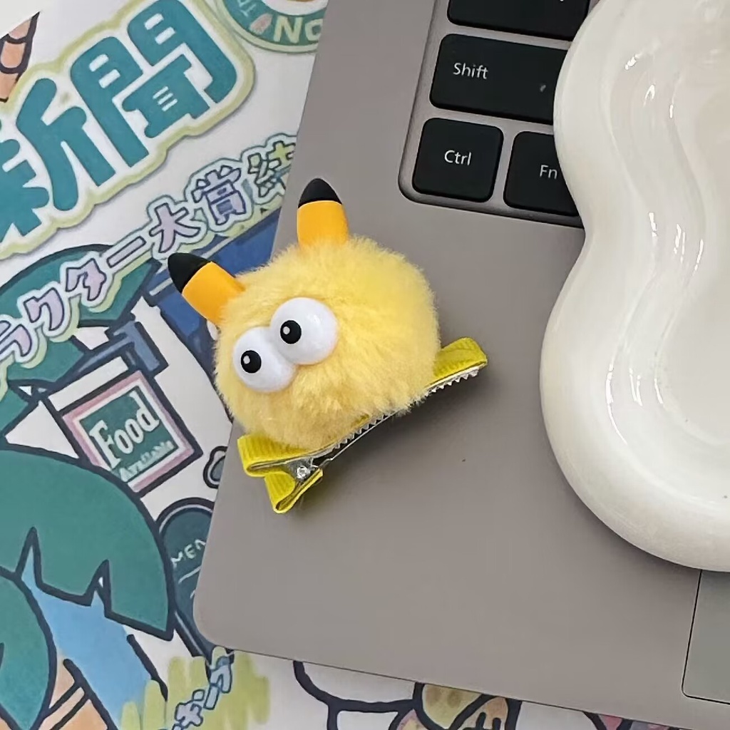 Hoạt Hình Kẹp Tóc Mỏ Vịt Đính Đôi Mắt To Dễ Thương