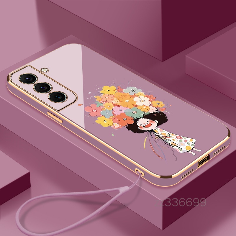 Ôp Điện Thoại Silicon Họa Tiết Hoa Xinh Xắn Cho samsung s22 s22 plus samsung s22 ultra samsung s23 s