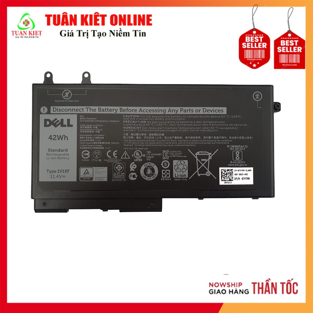 PIN Laptop DELL LATITUDE 5400 1V1XF 42Wh R8D7N 51Wh 4GVMP 68Wh Dell Latitude 5400 5410