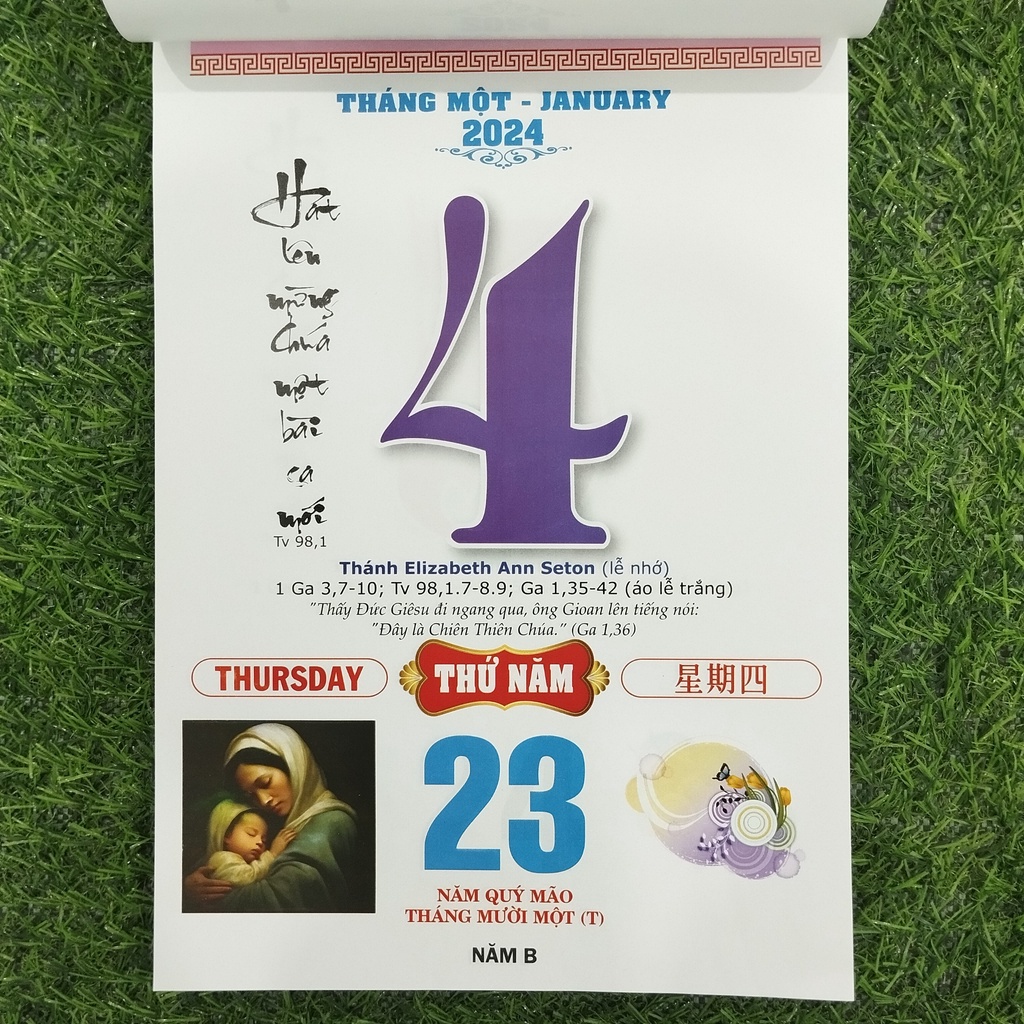 Bloc lịch Công Giáo  - Lốc Lịch đại 14x20cm NS113 NXB Tôn Giáo - Quà Công Giáo