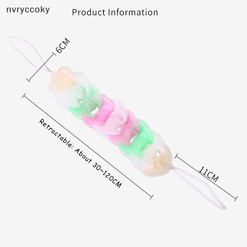 Bộ 1 / 2 Bàn Chải Xốp nylon Chà Lưng Mát Xa Cơ Thể Khi Tắm