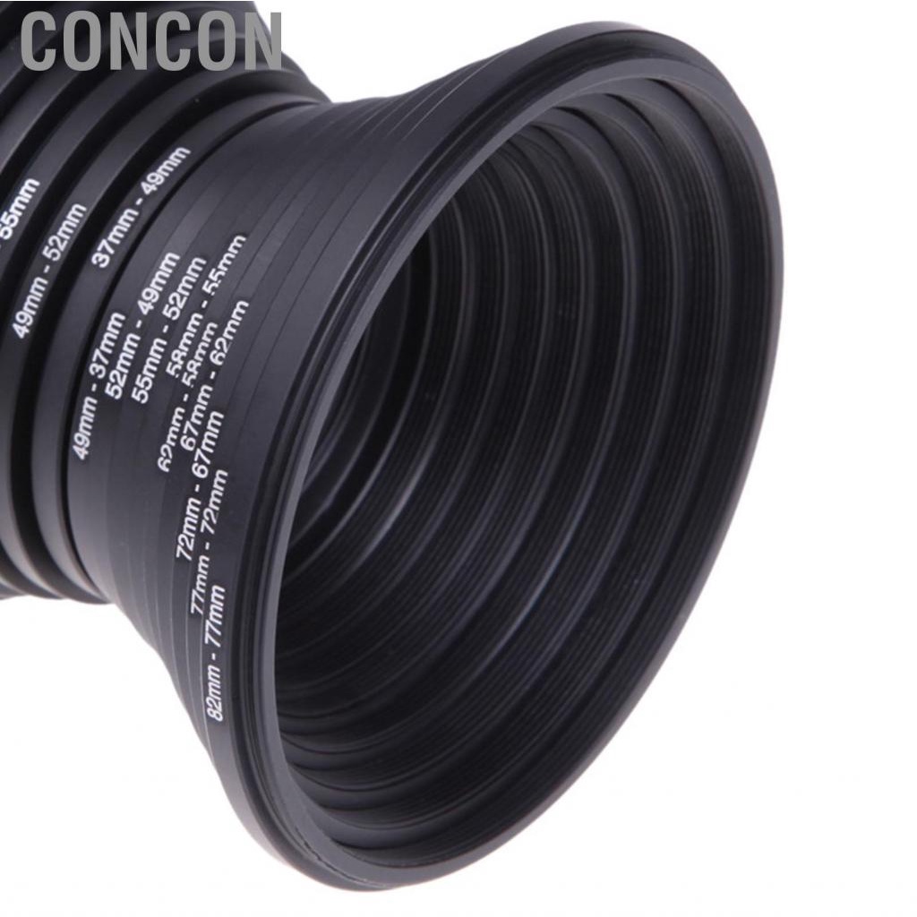 Concon 18 Piece Filter Ring Adapter Set All Metal Camera Lens Kit