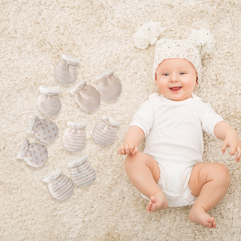 Găng Tay cotton Giữ Ấm Mùa Đông Cho Bé Sơ Sinh
