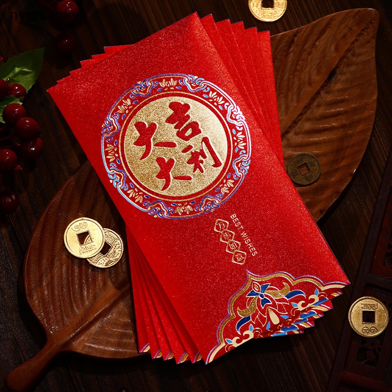 Set 6 Bao Lì Xì Hình Rồng May Mắn Cho Năm Mới 2024