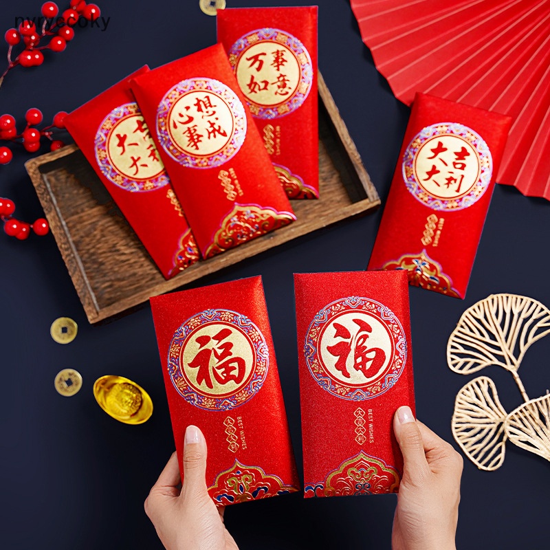 Set 6 Bao Lì Xì Hình Rồng May Mắn Cho Năm Mới 2024
