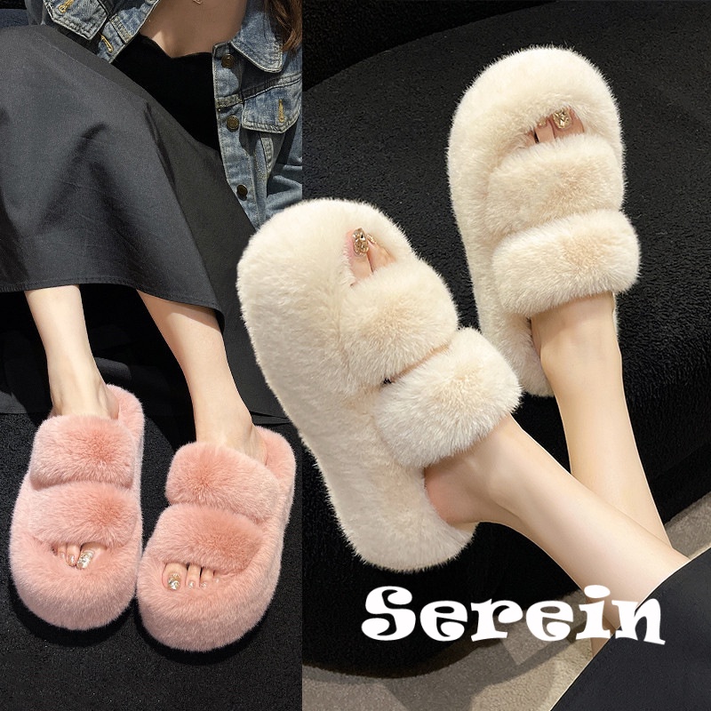 JISAILUN  dép lông dép bông Đế Dày dép quai hậu đế cao 2023 hot trend Siêu nhẹ Dễ dàng phối đồ Hợp thời Đa màu sắc FMR2390J2N 48Z231130