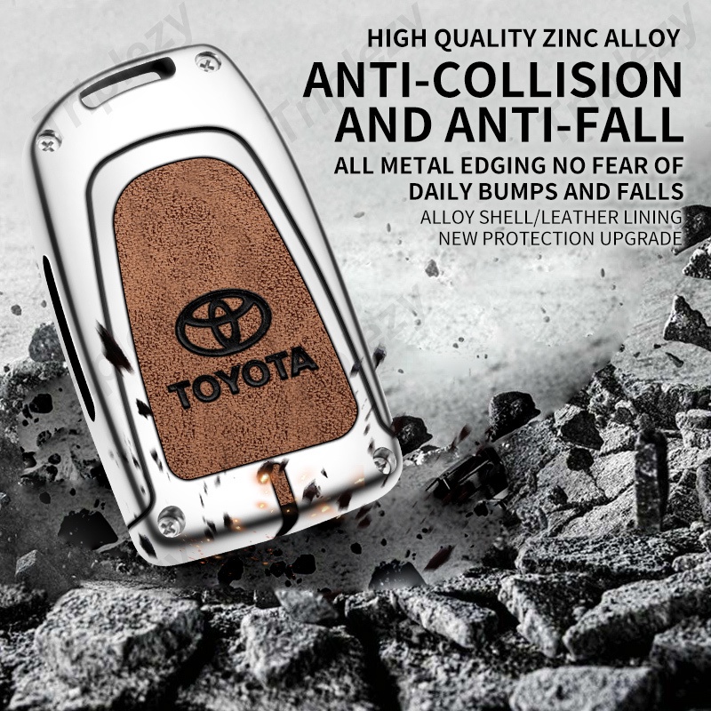 Vỏ Bọc Chìa Khóa Điều Khiển Từ Xa Bằng Hợp Kim Kẽm Cho toyota aygo hiace yaris activ wish hiace Versyso camry corolla yaris vios ncp 150