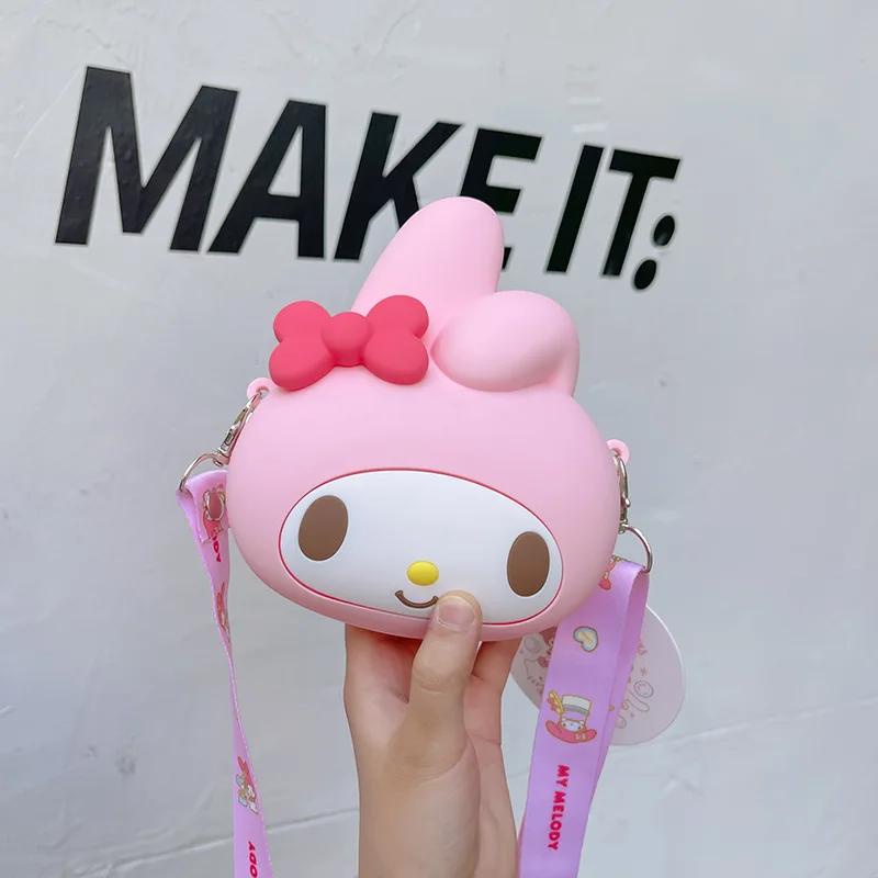 Kawaii sanrio Túi Đeo Vai Bằng Silicon Hình hello kitty my melody kuromi cinnamoroll Dễ Thương Làm Quà Tặng Đồ Chơi Trẻ Em
