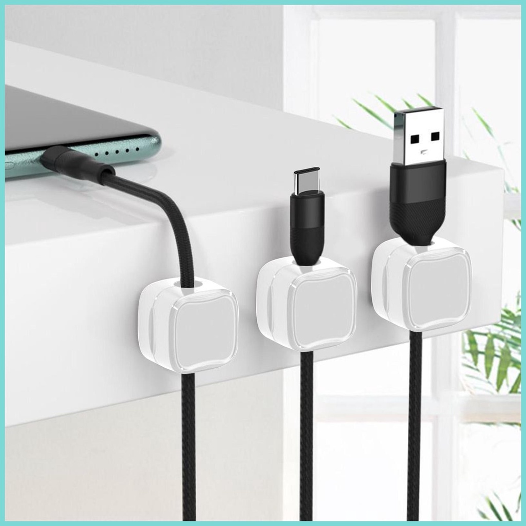 Giá Đỡ Nam Châm Cố Định Dây Cáp Để Bàn Đa Năng Giúp Tiết Kiệm Không Gian