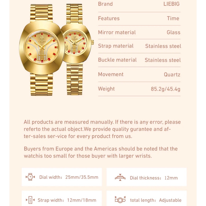 Thời Trang Đồng Hồ quartz l1021 Chống Thấm Nước Kiểu Dáng Sang Trọng Dành Cho Cặp Đôi