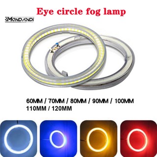MONDANDI Đèn Pha Led Cob Hình Tròn Mắt Thiên Thần 60Mm-120Mm Thông Dụng Cho Xe Hơi