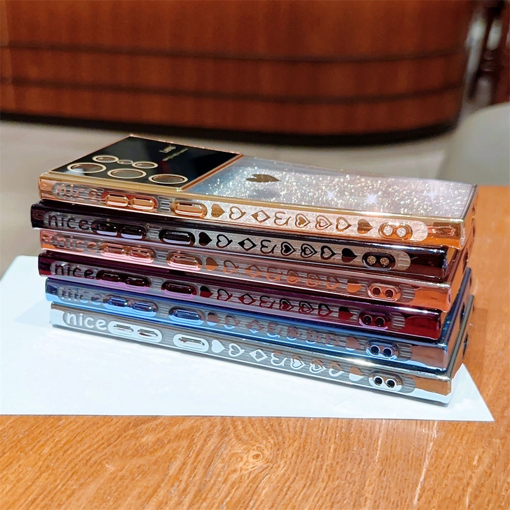 Bao Da Điện Thoại Trái Tim Dễ Thương Cho samsung s24 s23 s22 ultra plus Ốp