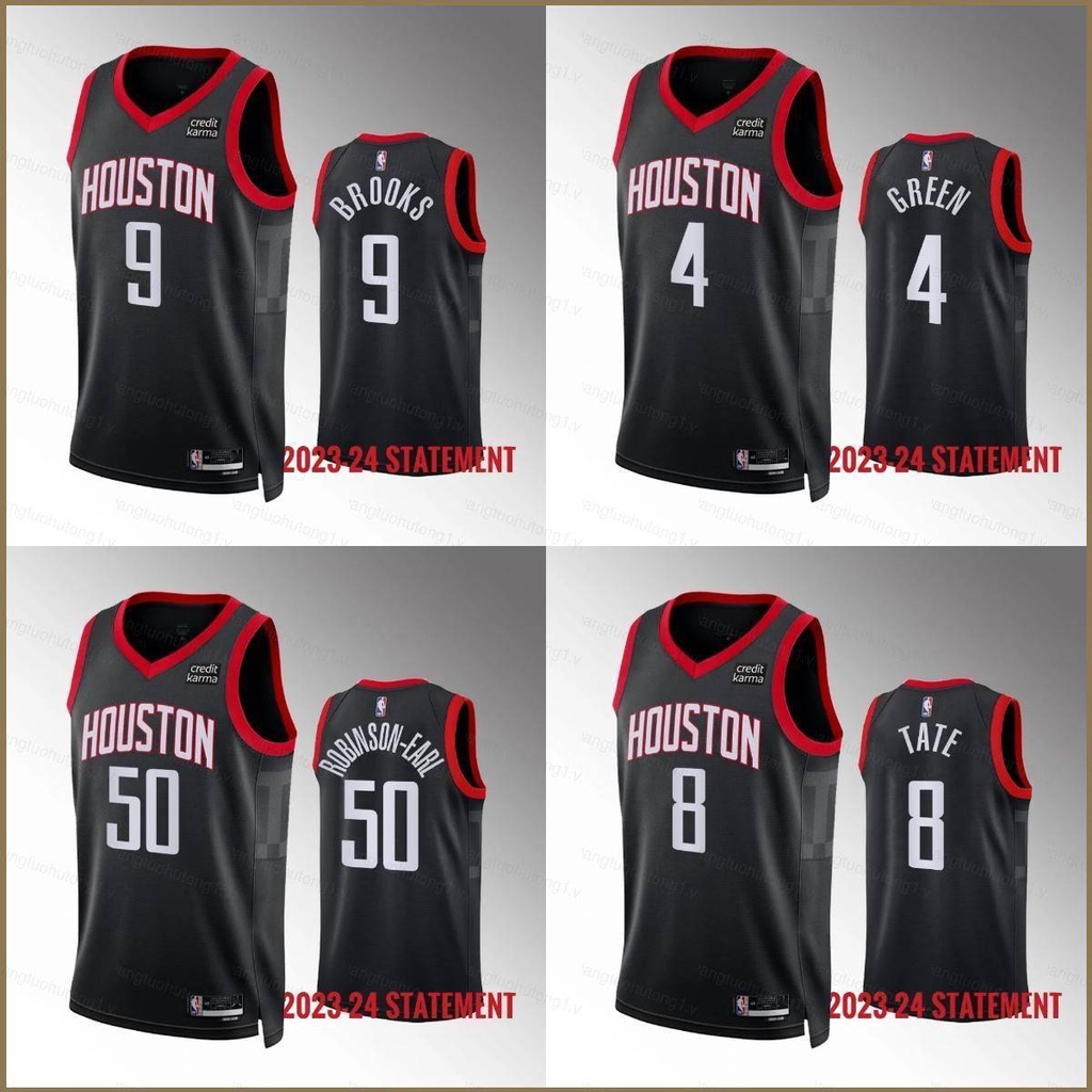 Ani Áo Thể Thao Bóng Rổ nba houston Tên Lửa Kate brooks Phiên Bản Thành Phố Màu Xanh Lá Cây 2024 cin