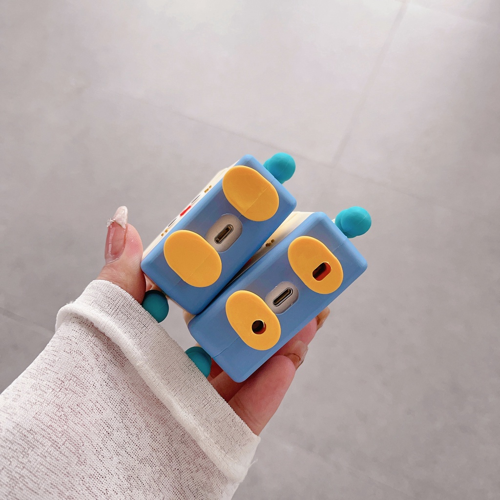 Vỏ Bảo Vệ Hộp Sạc Tai Nghe airpods Pro 2 2023 2023 Hình robot milk Hoạt Hình Dễ Thương Ốp