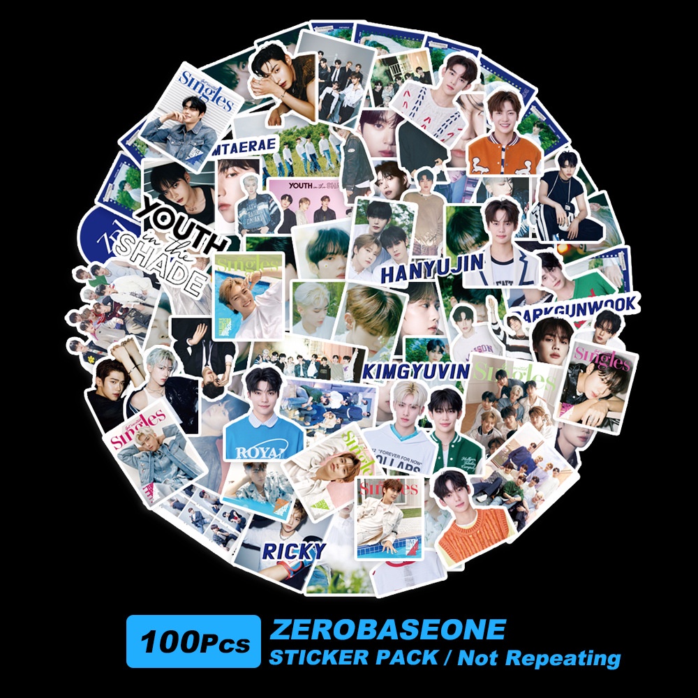 Bộ 95-102 sticker Dán Trang Trí laptop / Vali / Điện Thoại diy zerobaseone zb1