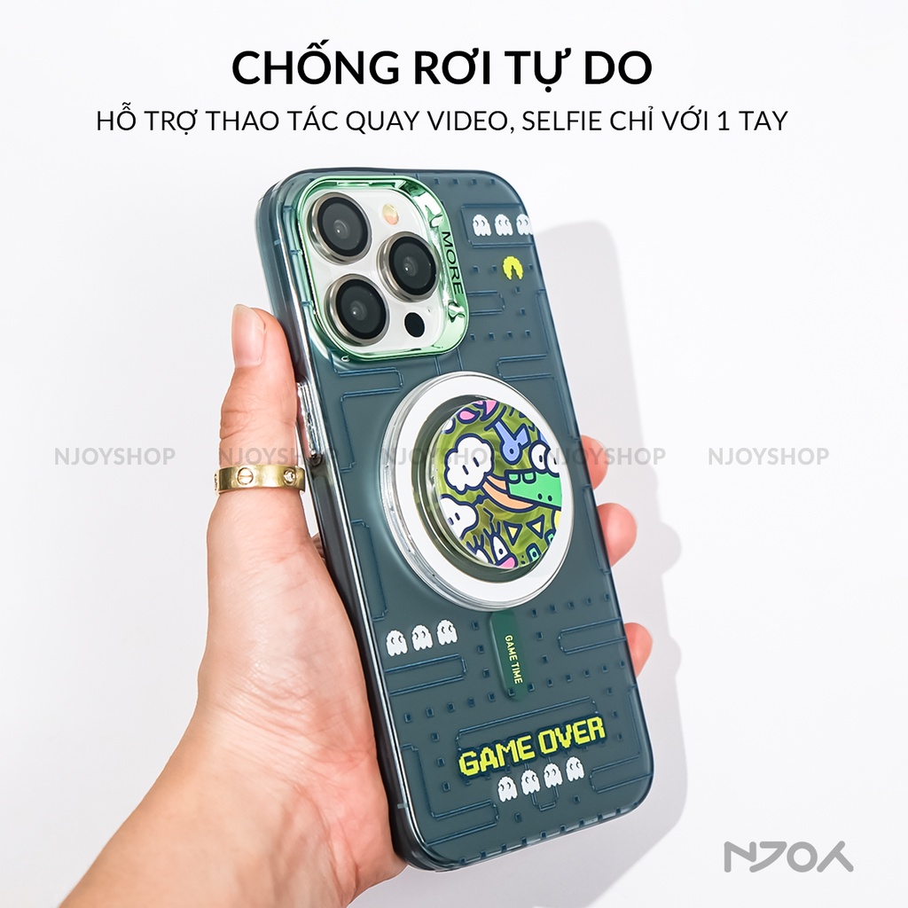 Popsocket Giá Đỡ Điện Thoại Hỗ Trợ Nam Châm Từ Tính Magsafe Hình Graffiti Cho Điện Thoại iPhone Samsung PawGrip Njoyshop