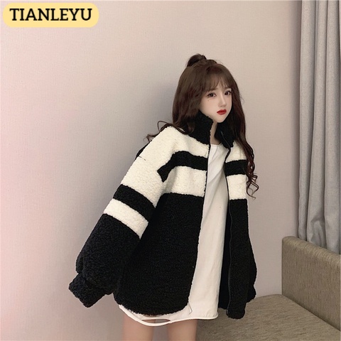 TIANLEYU áo khoác len áo len áo Vải lông cừu giữ ấm Thoải mái wt33