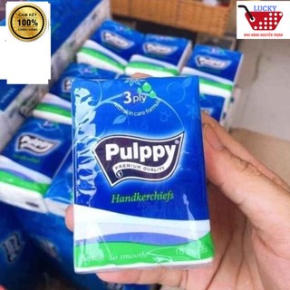 Combo 10 Khăn giấy lụa bỏ túi Pulppy 3 lớp 10 tờ