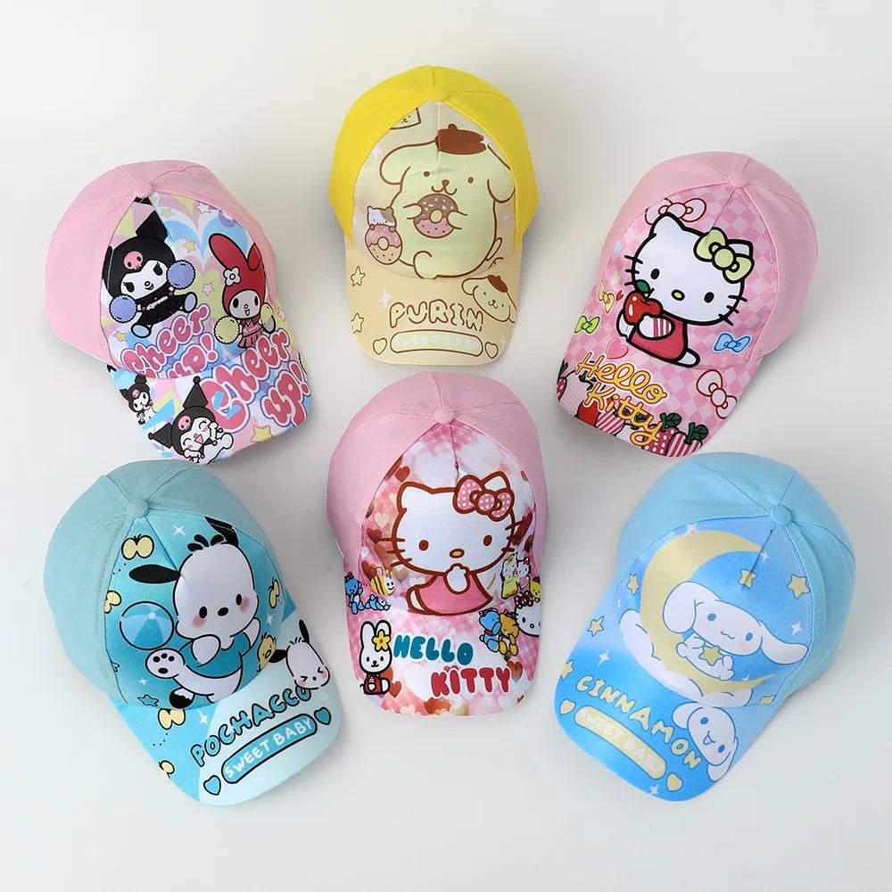 Sanrio Mũ Lưỡi Trai Họa Tiết hello kitty / kuromi my melody Dễ Thương Chống Tia uv y2k