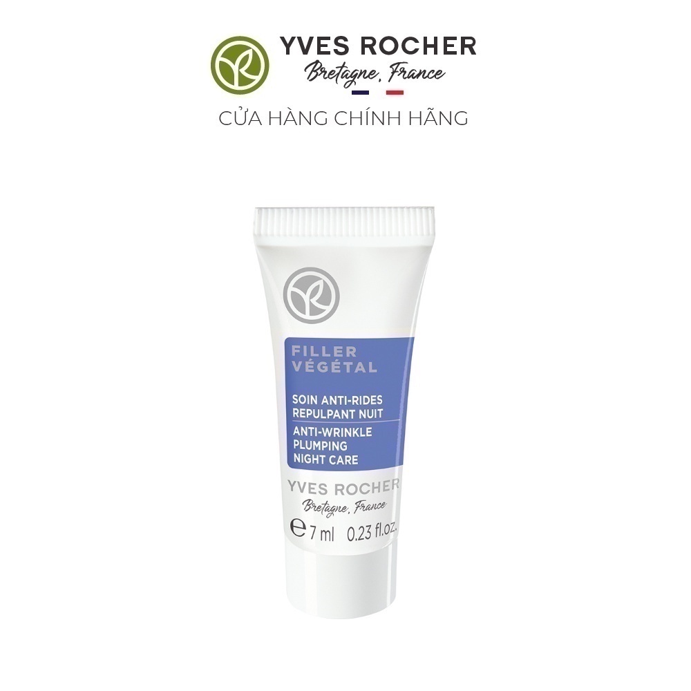 Kem Dưỡng Chống Nhăn Ban Đêm Mini Yves Rocher Filler Vegetal Anti-Wrinkles Plumping Night Care Tube 7ml