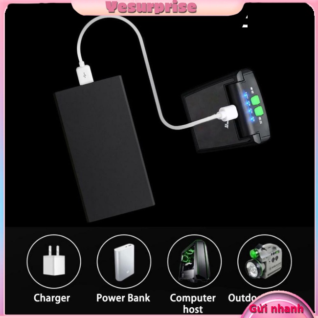 Yesurprise Đèn Pha led Siêu Sáng Có Kẹp Gắn Mũ Lưỡi Trai Dùng Khi Đi Câu Cá Ban Đêm