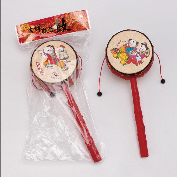 Trống Lục Lạc Cầm Tay Đồ Chơi Truyền Thống Giáo Dục Sớm Cho Trẻ Sơ Sinh