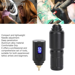 Beautytop01 bộ bút xăm hộp mực quay máy bút không dây nguồn điện hình 1500mah với rca cáp usb