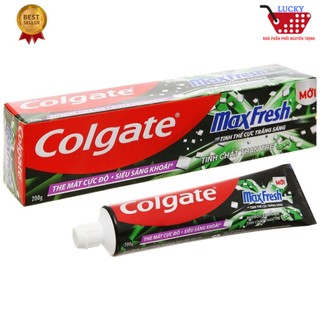 Kem đánh răng Colgate Maxfresh 200g - TINH CHẤT THAN TRE +Tặng bàn chải lông tơ phủ than