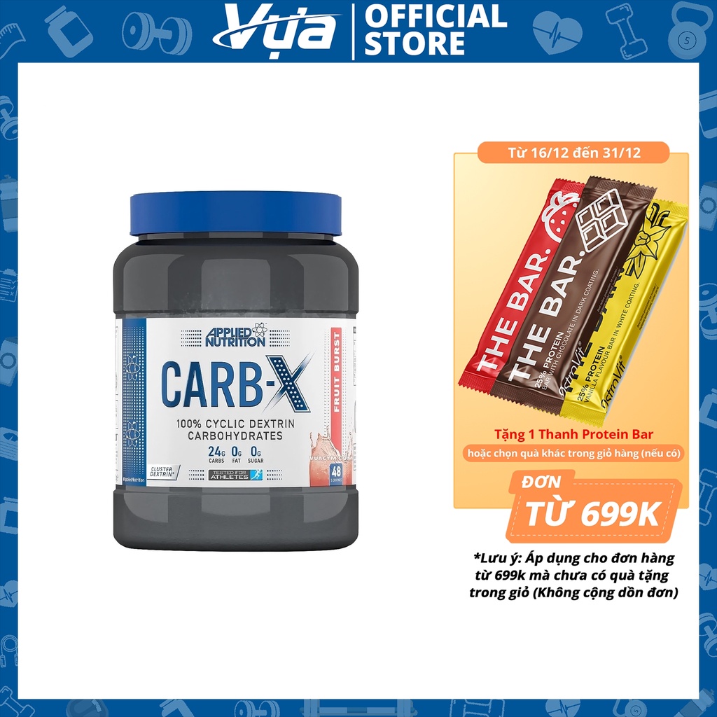 Bột Applied Nutrition - Carb X (1.2KG) - Hỗ Trợ Năng Lượng và Giảm Cân Hiệu Quả, Chính Hãng