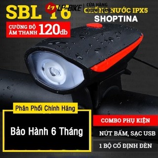 Đèn LED Xe Đạp Siêu Sáng + Còi ( Pin Sạc - Có Bảo Hành )