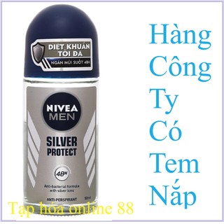 Lăn ngăn mùi Nivea Men phân tử bạc ngăn khuẩn gây mùi vượt trội 50ml
