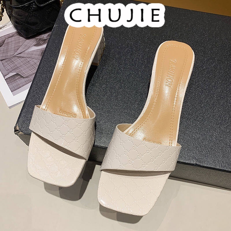 CHUJIE Giày cao gót mũi nhọn thời trang cá tính cho nữ 23Z23060202