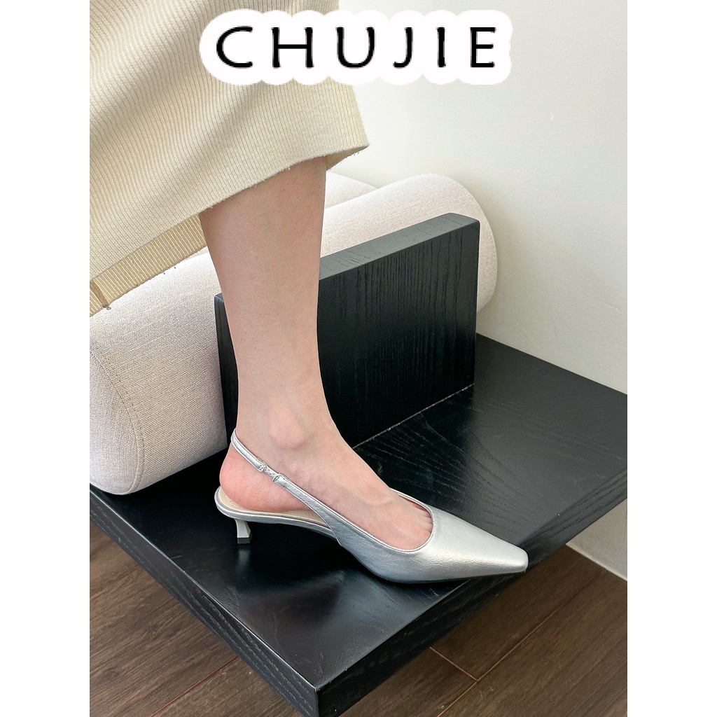 CHUJIE Giày cao gót mũi nhọn thời trang cá tính cho nữ 23Z23060202
