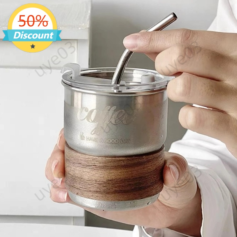 Cốc Nước Inox 304 Giữ Nhiệt Có Thể Gấp Gọn Kèm Ống Hút Tiện Dụng
