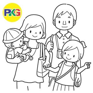 Tranh Tô Màu Gia đình (Family) - Bộ 20 Tờ Tranh Tô Màu A4 A5 Dành Cho Màu Sáp, Màu Chì - TRANH TÔ MÀU KOTY