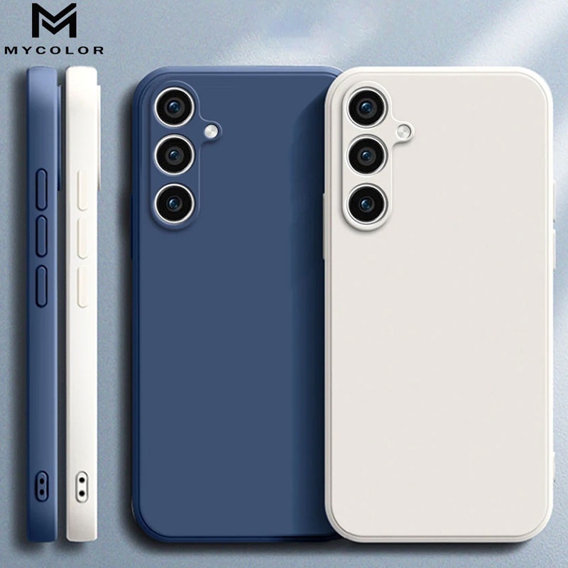 Ốp Điện Thoại Silicone Màu Trơn Cho Samsung ss Galaxy A55 A54 A35 A34 A25 A15 5G 4G 2024