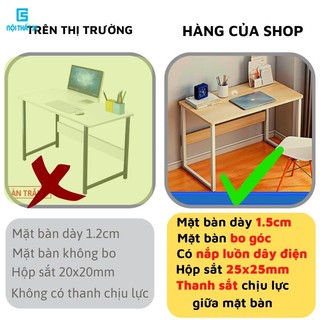 Bàn làm việc, học tập khung sắt sơn tĩnh điện chịu lực cao lắp ráp dễ dàng, chắc chắn