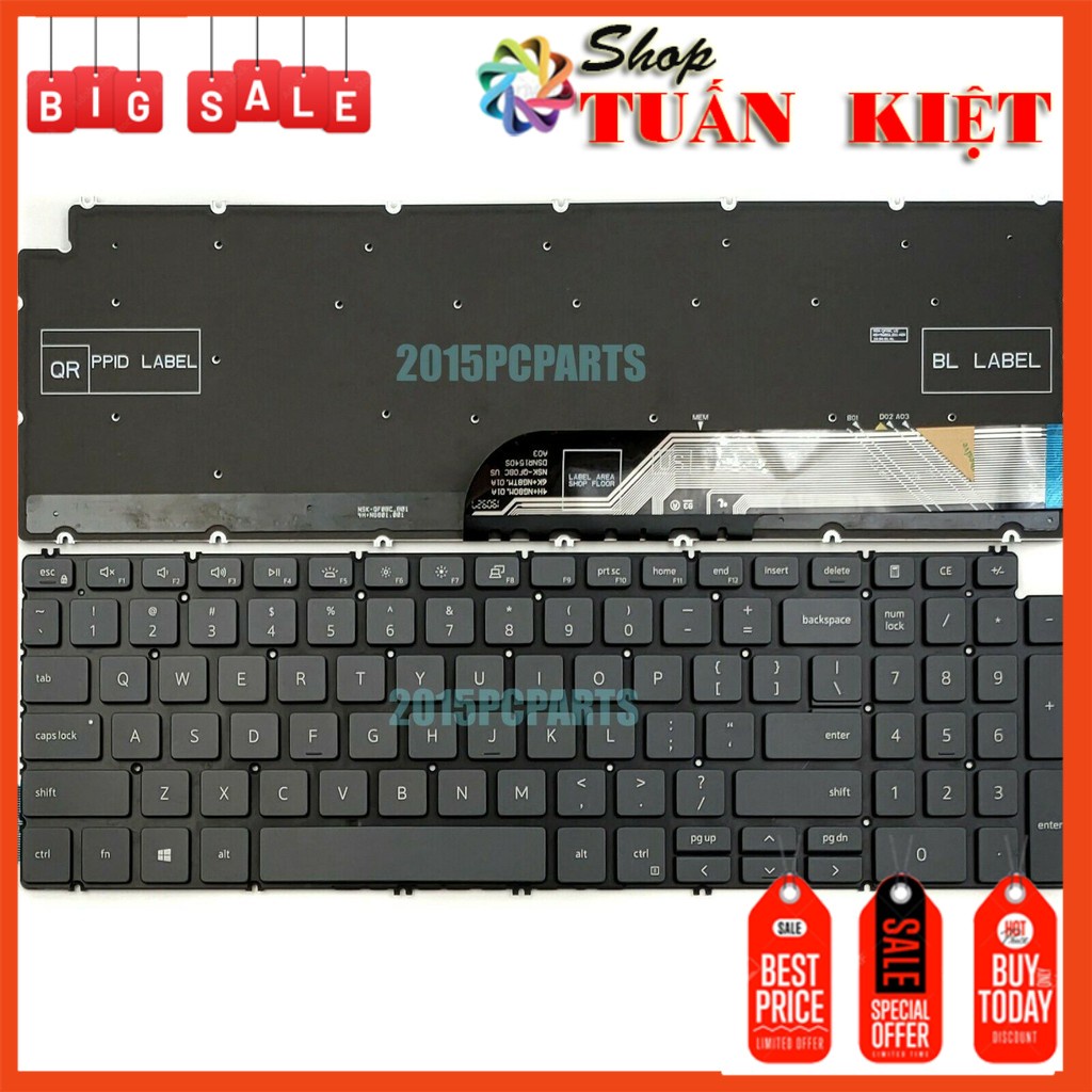 👉 Phím laptop Dell Inspiron 15 7590 5584 5590 5593 5594 5598 Keyboard màu đen không led BẢO HÀNH 6 THÁNG ĐỔI MỚI