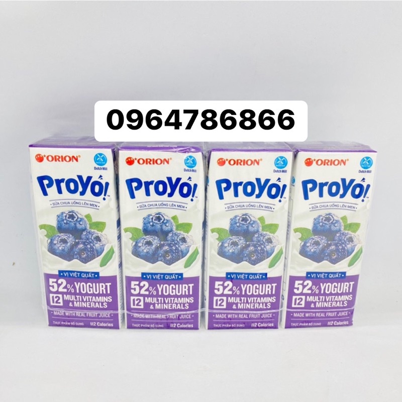 (Chính Hãng)Lốc 4 hộp Sữa ORION Proyo x 180ml