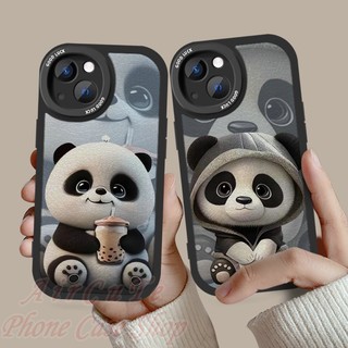 Ốp lưng OPPO Reno 8 8T 8Z 7 7Z 6 5 4 4G 5G Reno8 Reno8T Reno8Z Reno7 Reno7Z Reno6 Reno5 Reno4 Protect Big Round Camera Milk Tea Cute Panda Soft Case