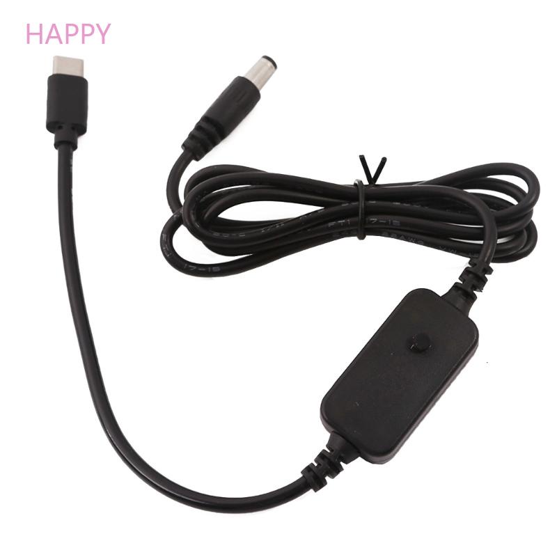 Dây Cáp Nguồn HAPPY USB C Sang 9V 12V 20V Cho Quạt Đồ Chơi Laptop DVR