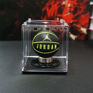 Bóng rổ Mini + Hộp trưng bày Mô hình bóng rổ NBA Bộ sưu tập quà tặng Trang trí máy tính để bàn