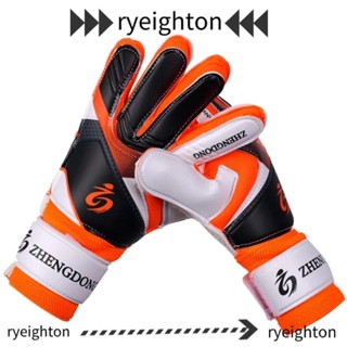 Găng tay thủ môn RYEIGHTON, Găng tay bóng đá cao su dày chống trượt, Bảo vệ ngón tay Trẻ em Trẻ em Găng tay bóng đá thanh niên chống nước
