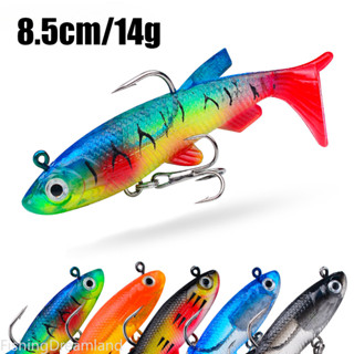 8.5cm / 14g Chì Mềm Mồi Mồi Mồi Biển Bass Thuyền Câu Cá Bionic Mồi Giả T-Tail Mồi Mềm