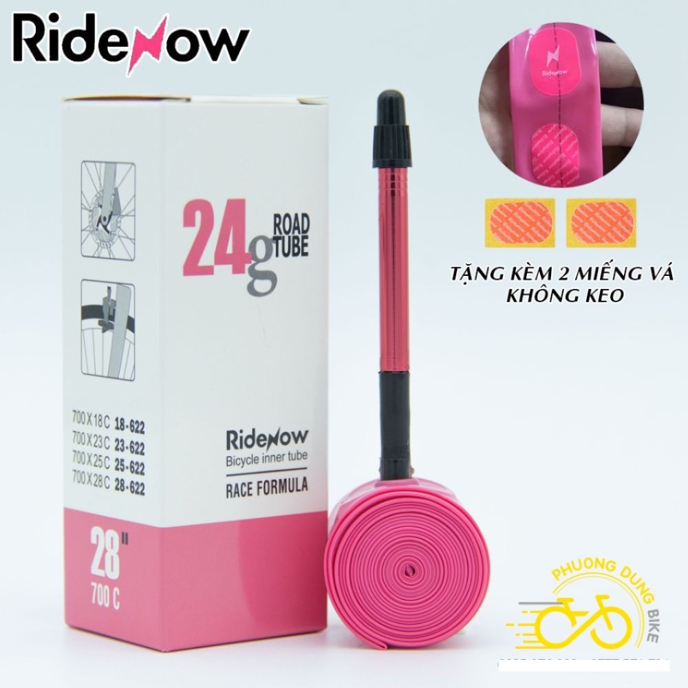 Ruột (Săm) Xe Đạp TPU RideNow Siêu Nhẹ 24G 700×18-28C – Kèm 2 Miếng Vá