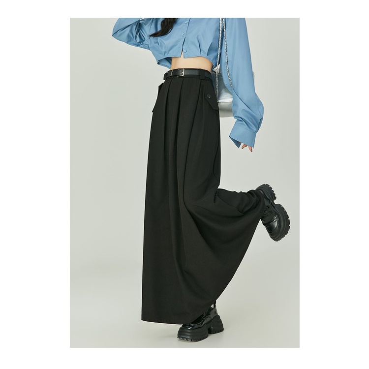 Hàng Có Sẵn Chân Váy Xếp Ly Dáng Chữ a Lưng Cao Màu Xám Thời Trang Xuân Hè Dành Cho Bạn Nữ umb