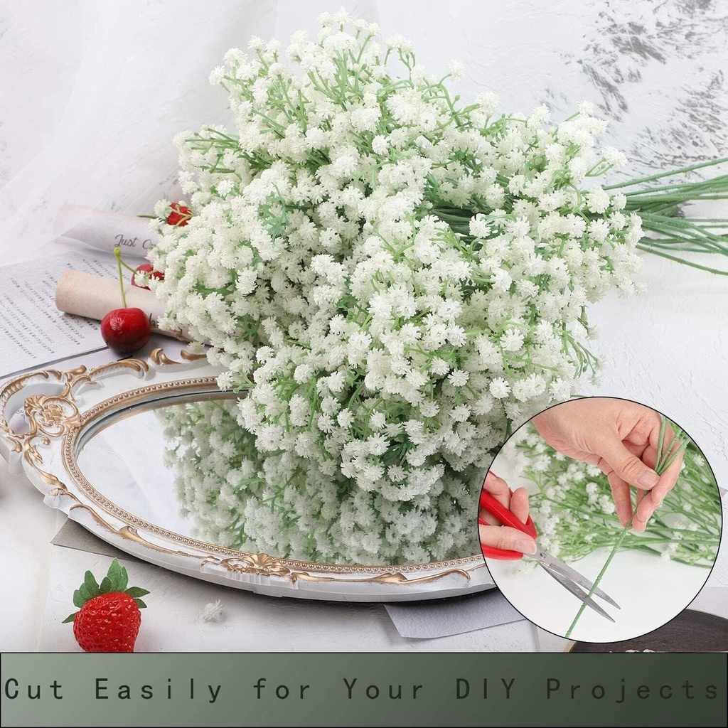 5 cái 108 đầu 52 cm trẻ sơ sinh trắng hơi thở nhân tạo gypsophila hoa bó hoa cho đám cưới trang trí sinh nhật vườn nhà hoa giả