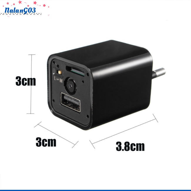 Máy Quay An Ninh mini hd 1080p Gắn Tường Có Cổng Sạc usb